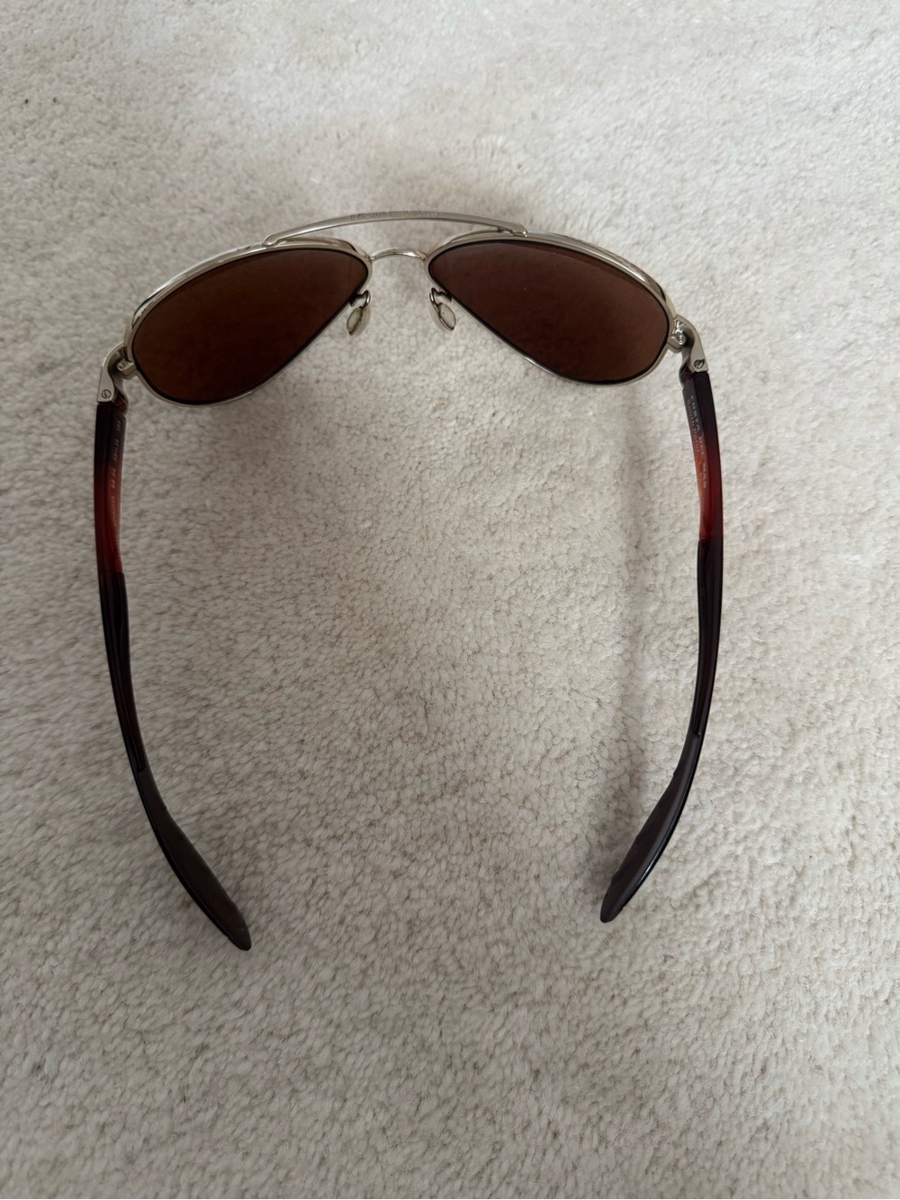 Costa Aviator Sunglasses Silver Frame with Blue-Green Mirrored Glass Lenses - Picture 3 of 5